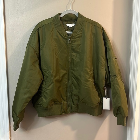 NWT Good American Satin Oversized Bomber Jacket - Picture 5 of 8